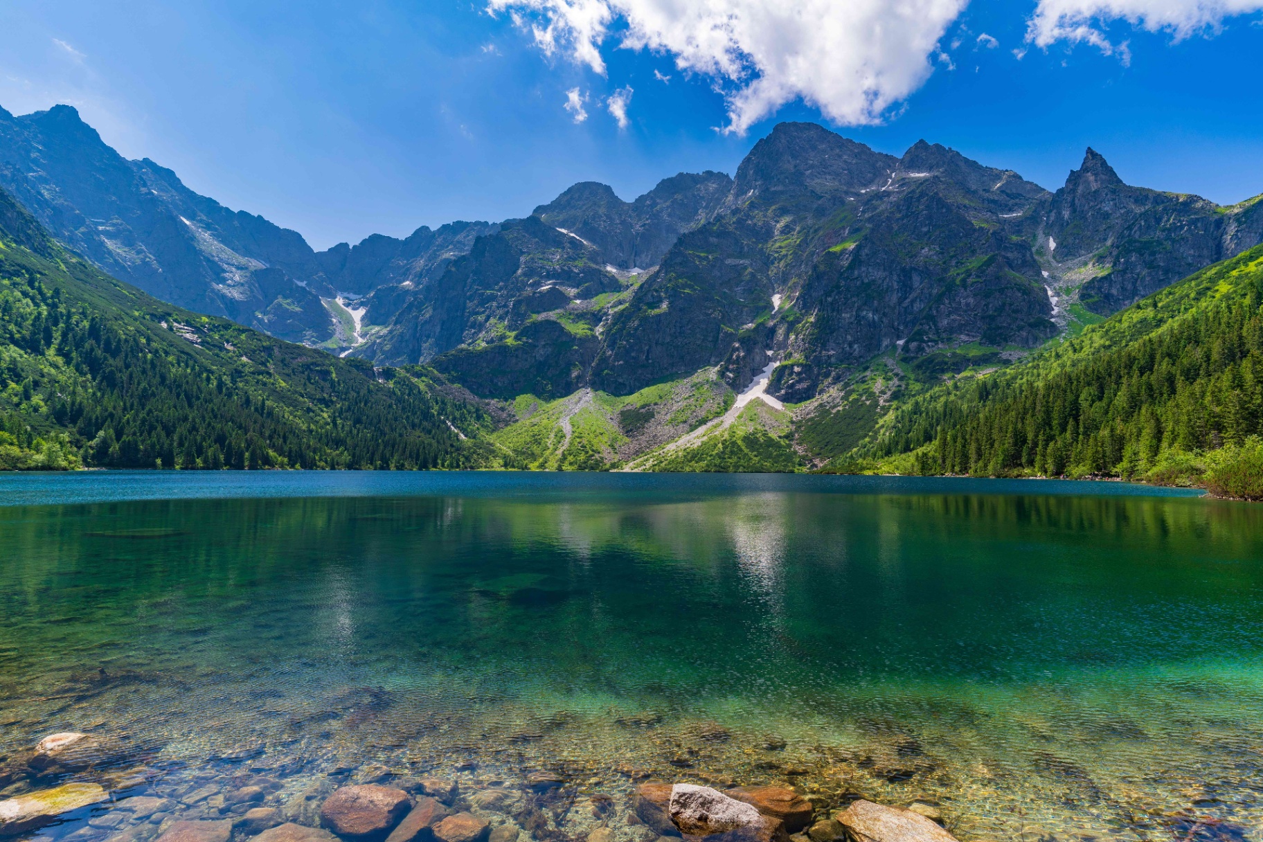 Tatra Mountains lake in Poland