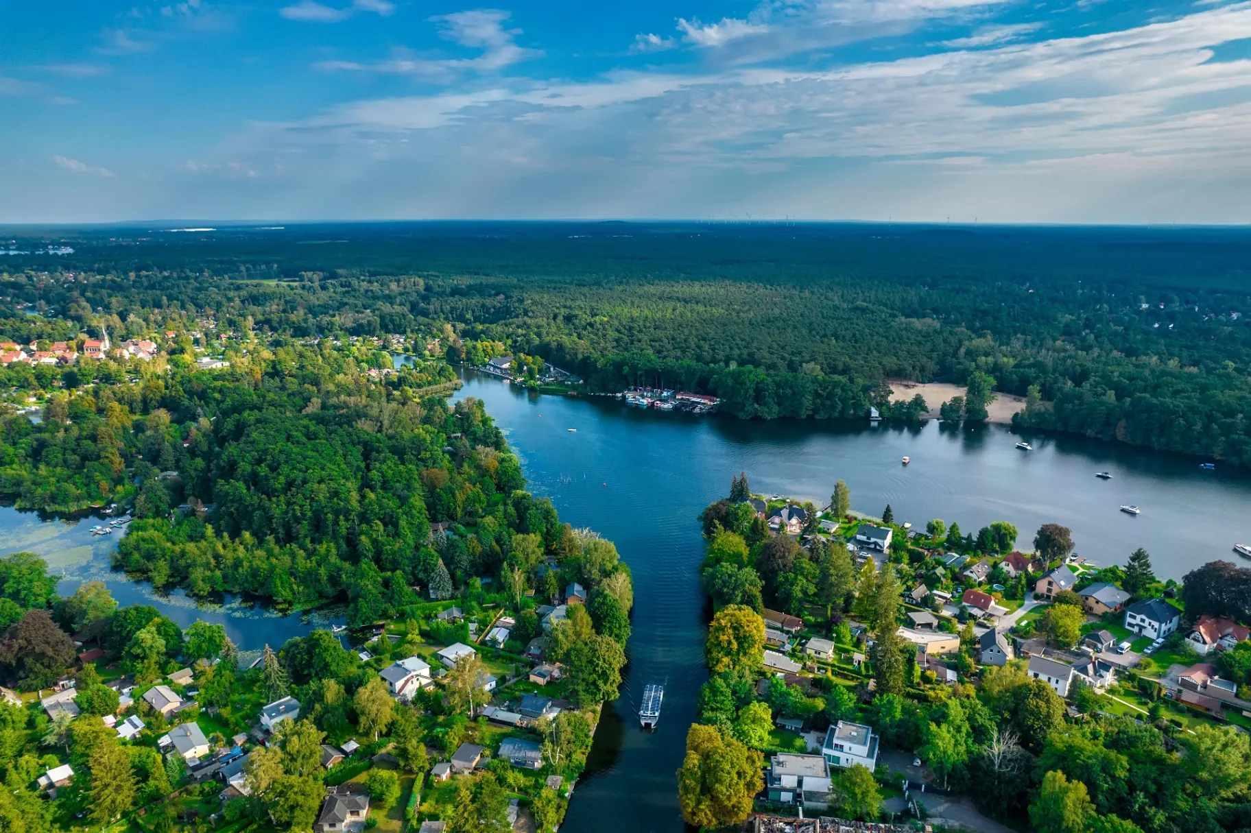 Mazury lakes from above
