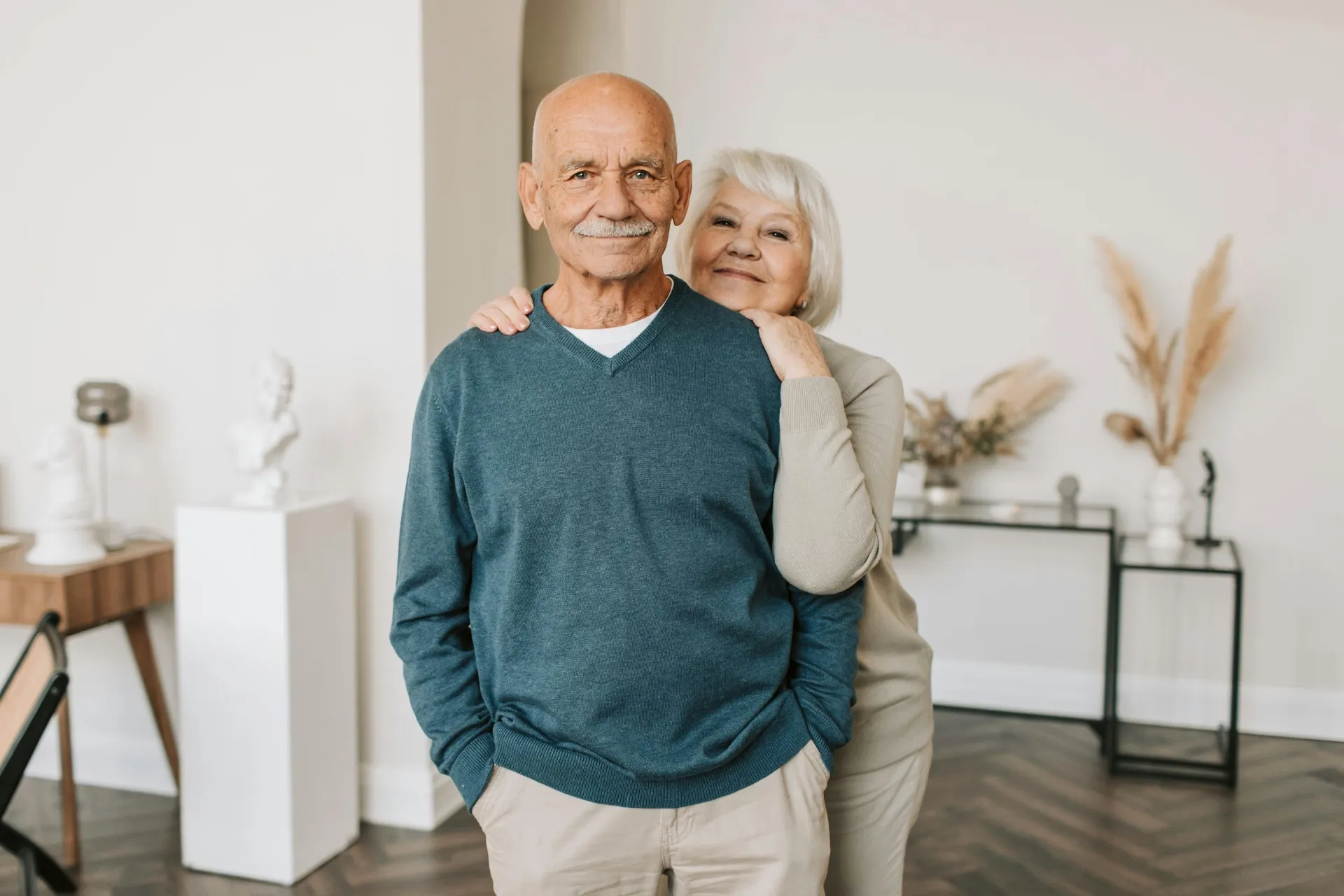 Settled couple at home
