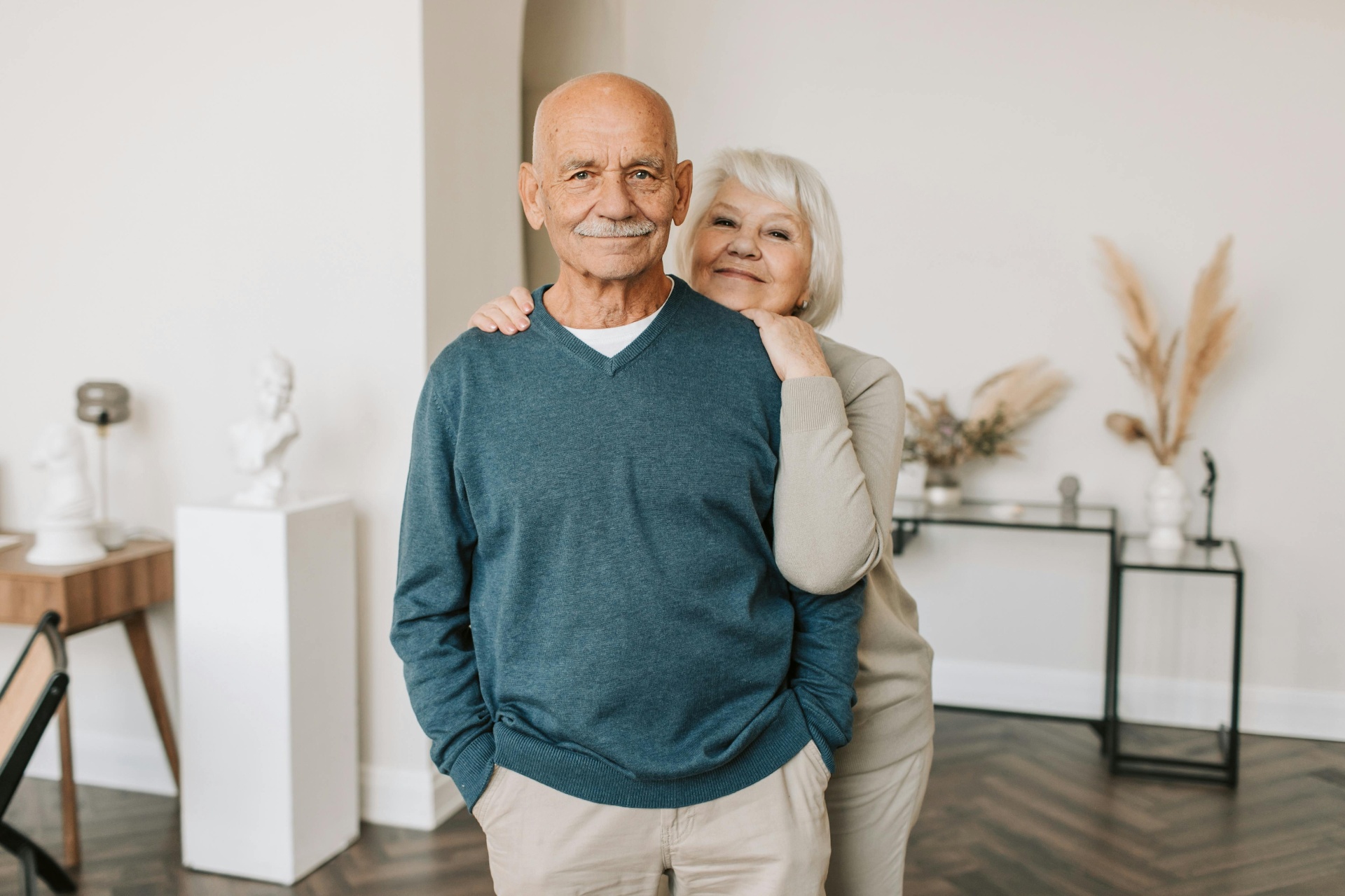 Settled couple at home